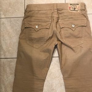 Tan Corduroy True Religion Jeans size 32